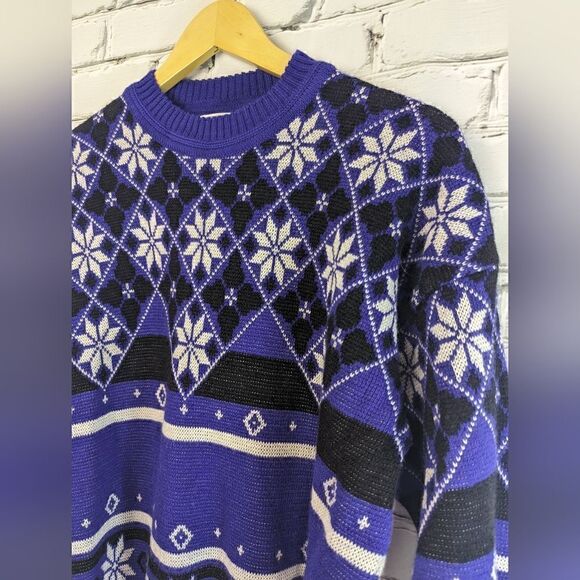 Vintage Steffner Virgin wool sweater, Christmas sweater, Snowflake ski sweater, - Picture 2 of 8